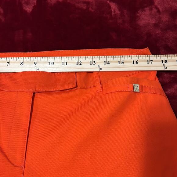 Anne Klein Orange Cropped Ankle Textured Pants Size 10 - Picture 7 of 9